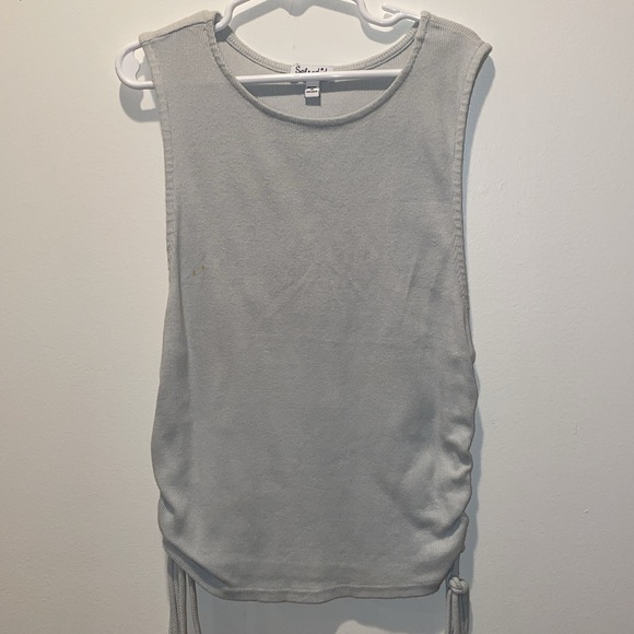 Light Blue Tank Top with String-up Sides - Picture 2 of 9